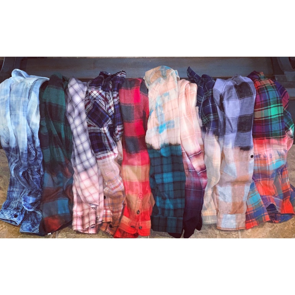 Bleach Dipped Flannels